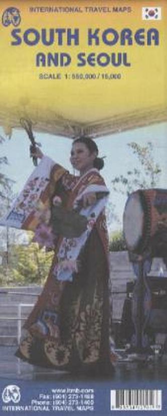 International Travel Map ITM South Korea and Seoul