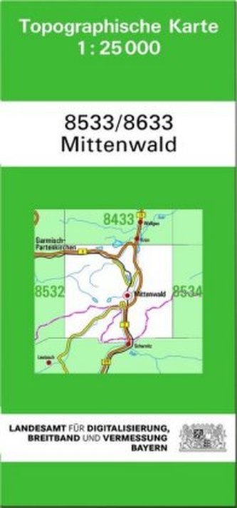 Topographische Karte Bayern Mittenwald