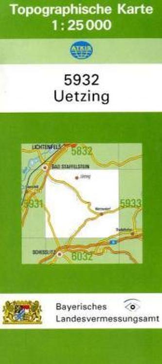 Topographische Karte Bayern Uetzing