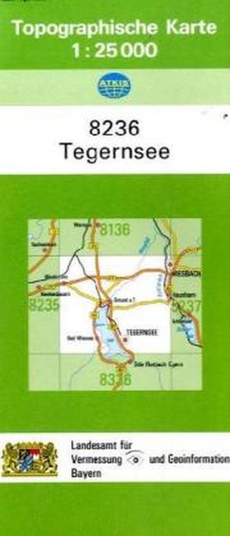 Topographische Karte Bayern Tegernsee