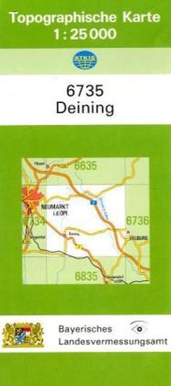 Topographische Karte Bayern Deining