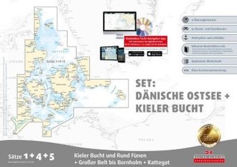 Delius Klasing-Sportbootkarten- Set: Dänische Ostsee und Kieler Bucht (Ausgabe 2018), m. CD-ROM