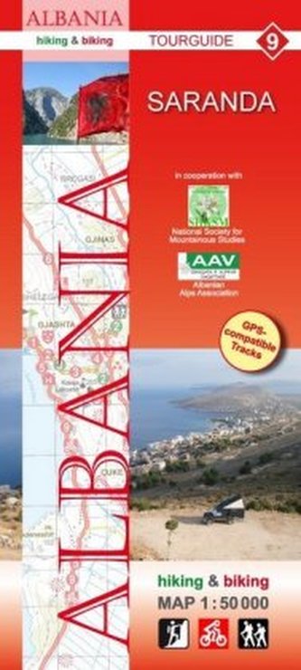 Albania hiking & biking 1:50000, 9 Teile
