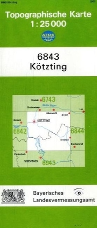 Topographische Karte Bayern Kötzting
