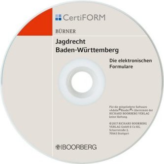 Jagdrecht BW II - Die elektronischen Formulare für die Gemeinden in BW, 1 CD-ROM