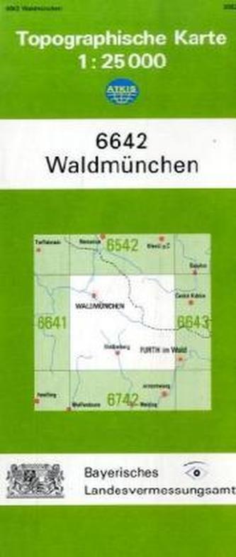 Topographische Karte Bayern Waldmünchen