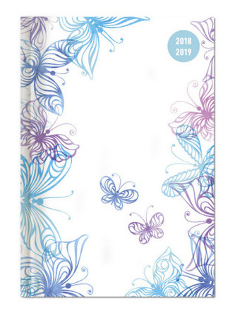 Collegetimer A6 Tag Butterflies 2018/2019