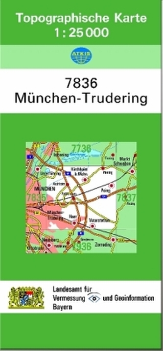 Topographische Karte Bayern München-Trudering