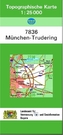 Topographische Karte Bayern München-Trudering