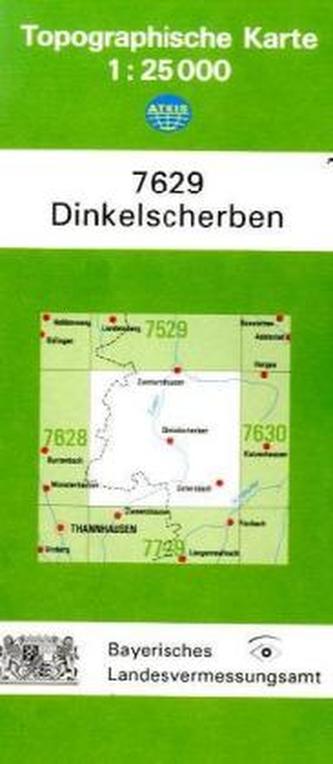 Topographische Karte Bayern Dinkelscherben