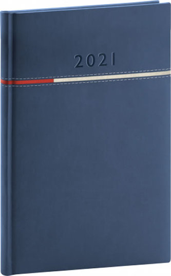 Diář 2021: Tomy - modročervený - týdenní, 15 × 21 cm