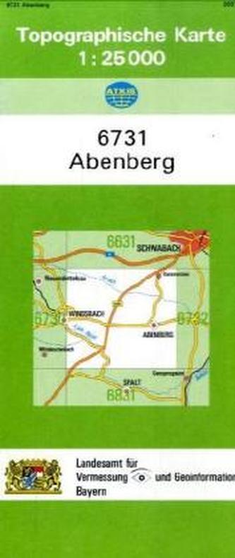 Topographische Karte Bayern Abenberg