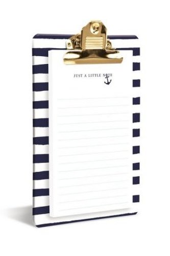 Clipboard: Navy Anchor - Klemmbrett mit stilvollem Notizblock: Anker