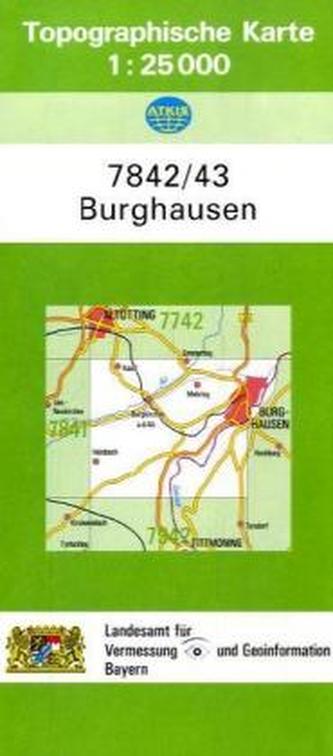 Topographische Karte Bayern Burghausen