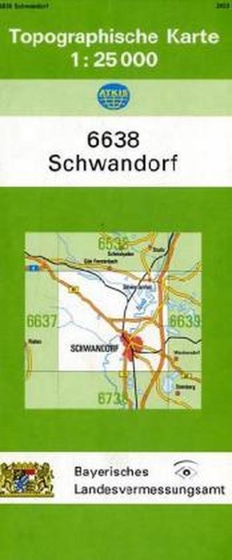 Topographische Karte Bayern Schwandorf