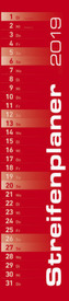 Streifenplaner Rot 2019