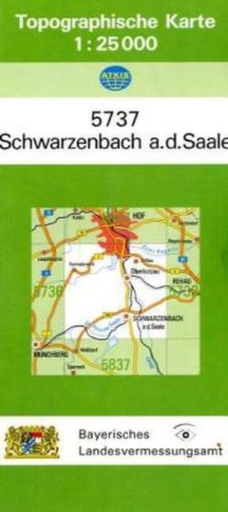 Topographische Karte Bayern Schwarzenbach a. d. Saale