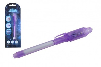 Tužka/pero neviditelné plast 13cm na kartě