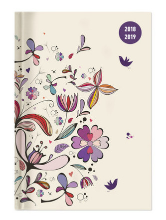 Collegetimer A6 Flower Art 2018/2019