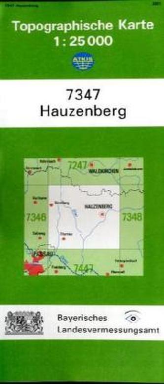 Topographische Karte Bayern Hauzenberg