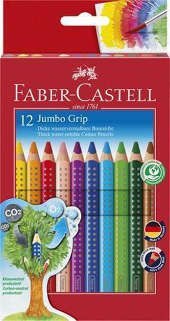Faber - Castell Pastelky trojhranné Jumbo Grip - rozmývatelné 12 ks