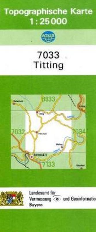 Topographische Karte Bayern Titting