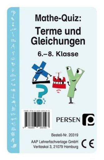 Mathe-Quiz: Terme und Gleichungen (Kartenspiel)