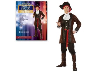 Kostým na karneval - Kapitán korzárů, pro dospělé (178 cm).