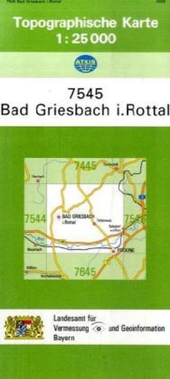 Topographische Karte Bayern Bad Griesbach i. Rottal
