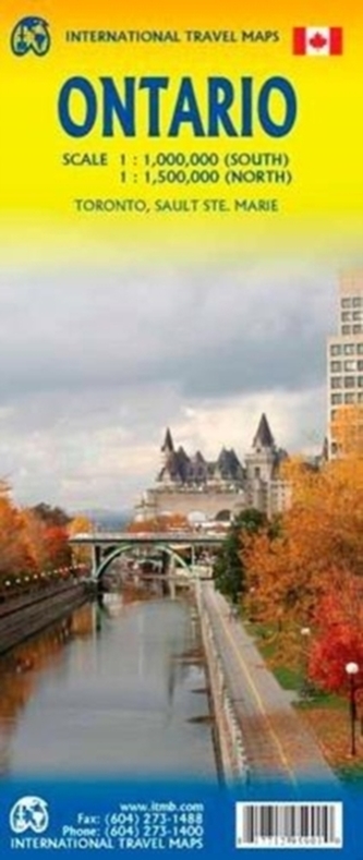 International Travel Map ITM Touristik Karte Ontario
