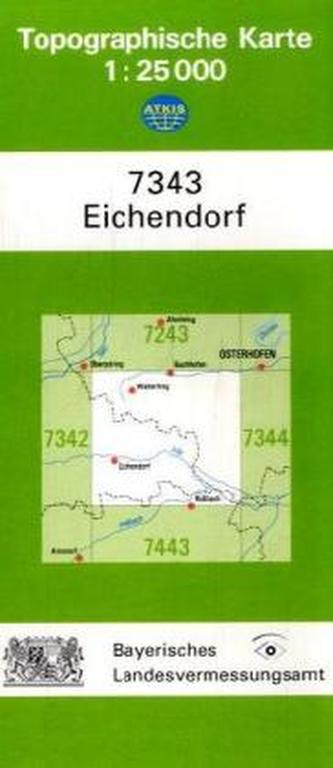 Topographische Karte Bayern Eichendorf