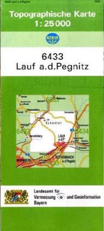 Topographische Karte Bayern Lauf a. d. Pegnitz