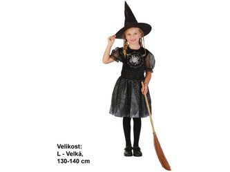 Kostým na karneval - Čarodějka 130 - 140 cm