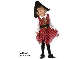 Kostým na karneval - Pirátka, 92 -104 cm