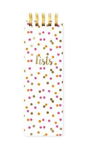 Report Journal: Neon Dots List - Notizblock mit stabiler Ringbindung: Neonpunkte Liste