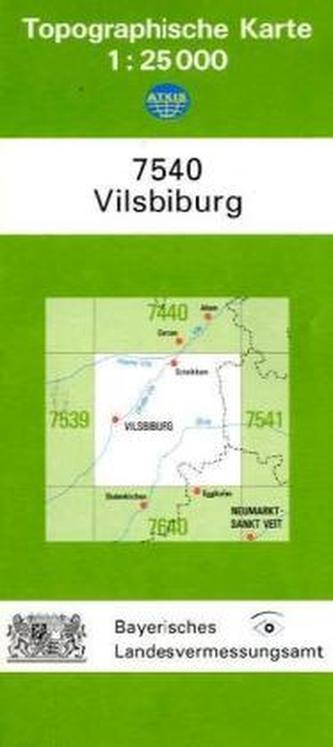 Topographische Karte Bayern Vilsbiburg