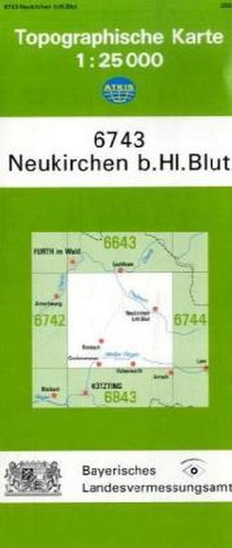 Topographische Karte Bayern Neukirchen bei Hl. Blut