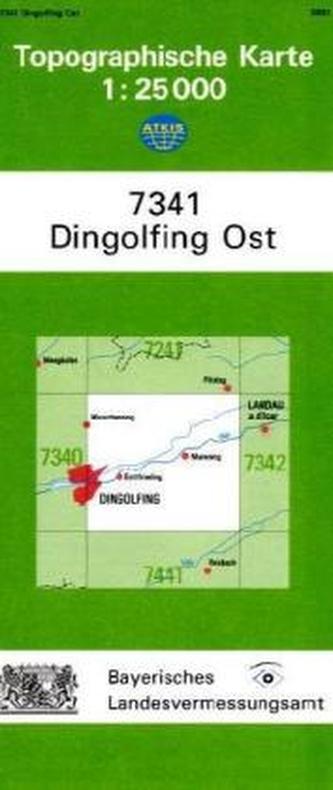 Topographische Karte Bayern Dingolfing Ost