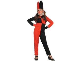 Šaty na karneval - šašek, 130-140 cm