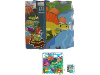Puzzle pěnové - dnosauři,  9 ks, 32cmx32cm