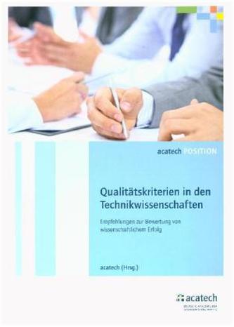 Qualitätskriterien in den Technikwissenschaften