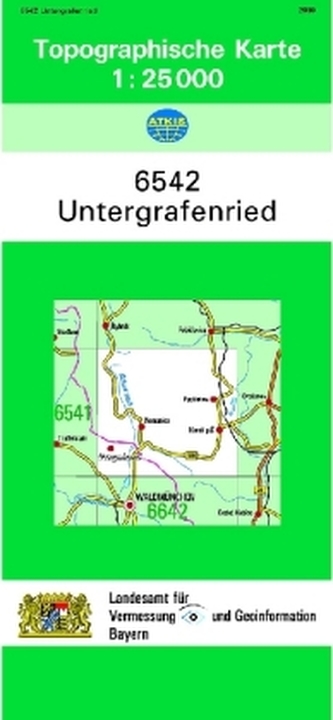Topographische Karte Bayern Untergrafenried