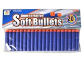 Náboje softové s přísavkou, 20 ks, 27x15cm