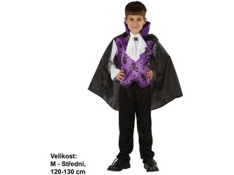 Kostým na karneval - Upír, 120 - 130 cm