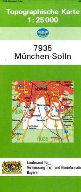 Topographische Karte Bayern München-Solln