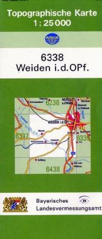 Topographische Karte Bayern Weiden i. d. OPf.