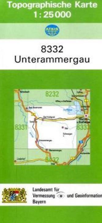Topographische Karte Bayern Unterammergau
