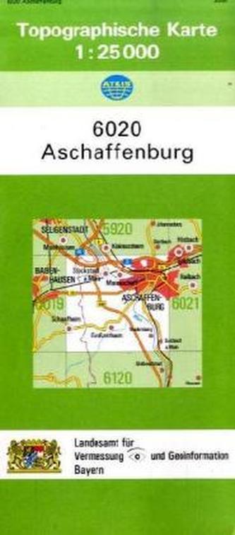 Topographische Karte Bayern Aschaffenburg