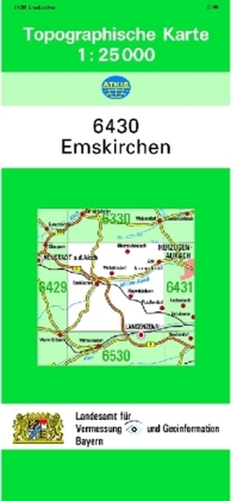 Topographische Karte Bayern Emskirchen