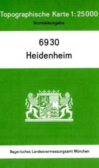 Topographische Karte Bayern Heidenheim